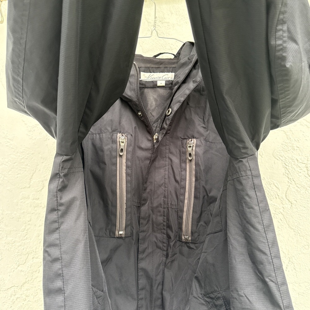 Kenneth Cole New York Windbreaker Men's M Black Jacket Lightweight - Picture 7 of 16
